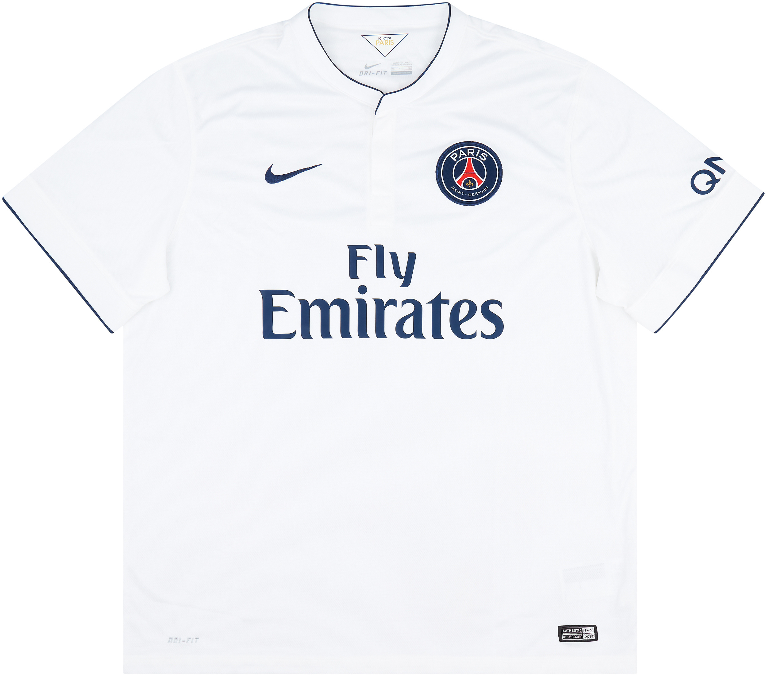 2014-15 Paris Saint-Germain Away Shirt - Excellent 9/10 - (XXL)