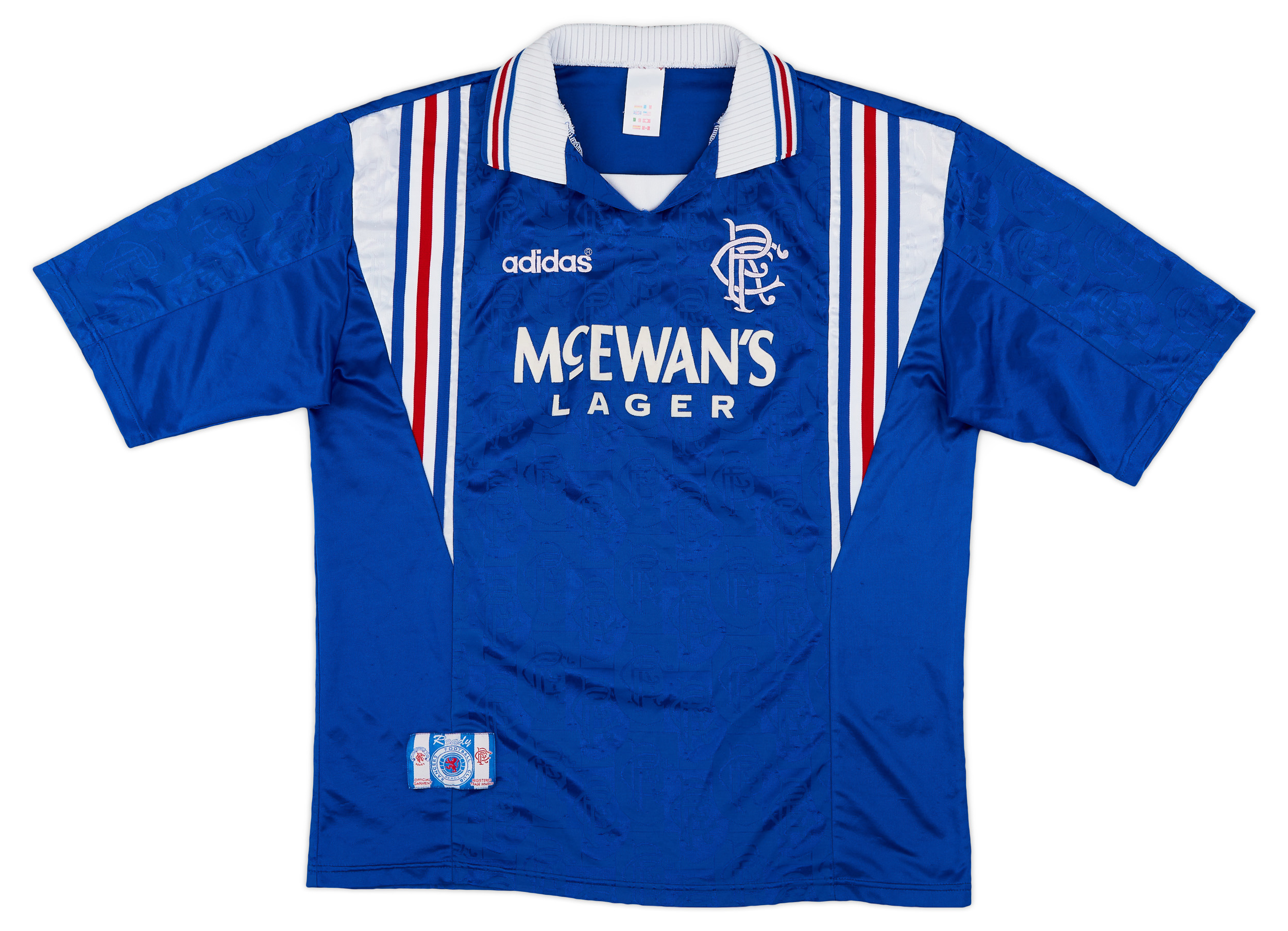 Glasgow Rangers 1994-1996 Home Short Sleeve Football Shirt [As worn by B.  Laudrup, Durie & McCoist]