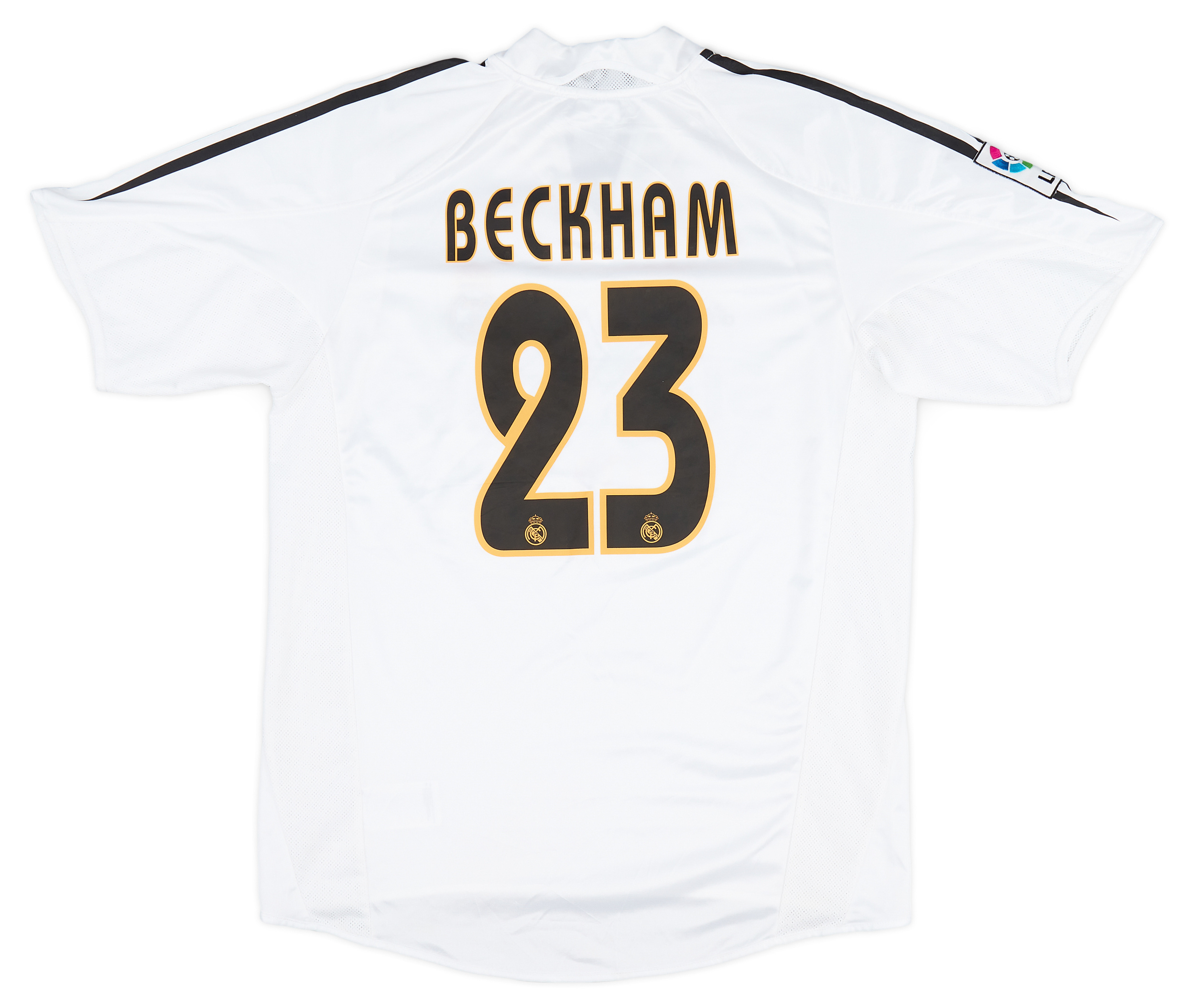 2004-05 Real Madrid Home Shirt Beckham #23 - Excellent 9/10 - (M)