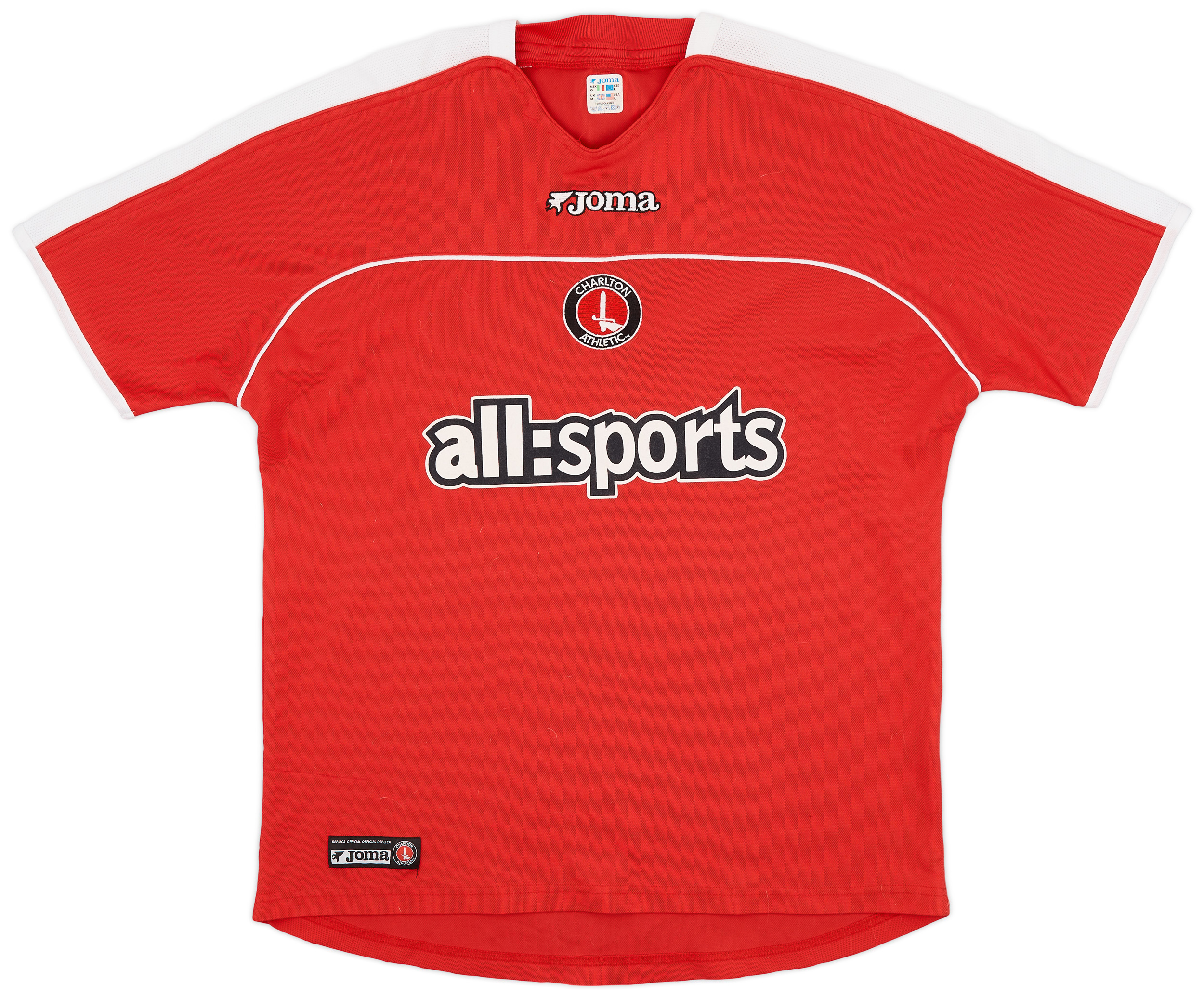 Charlton Athletic Away football shirt 2002 - 2003. Sponsored by all:sports