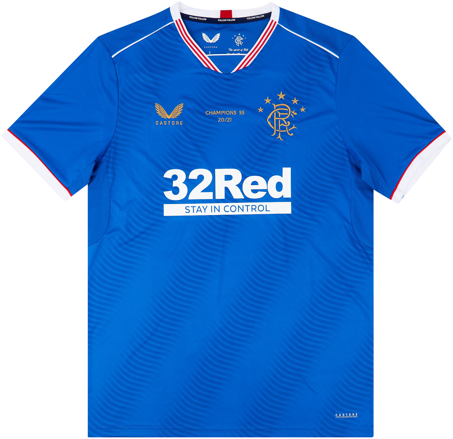 2020-21 Rangers Special Edition 'Champions 55 20/21' Home Shirt ...