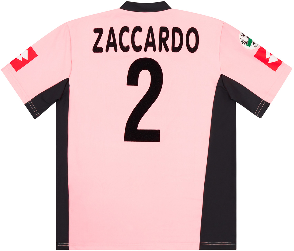 2004-05 Palermo Match Issue Home Shirt Zaccarado #2-Palermo Match Worn Shirts Match Issue