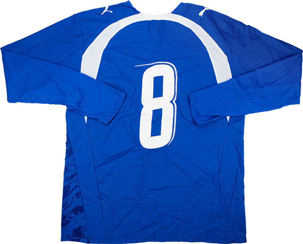 2006 Paraguay Match Issue Away L/S Shirt #8 (Barreto) v Denmark -Paraguay Certified Match Worn