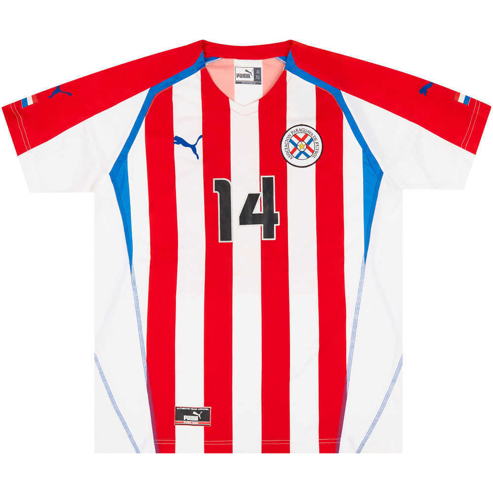 2004-05 Paraguay Match Issue Home Shirt #14