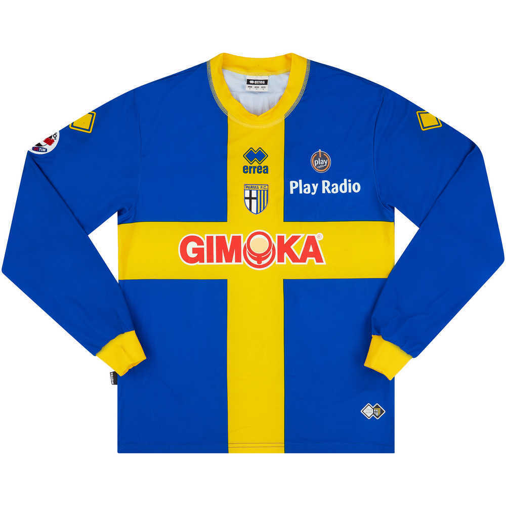 2006-07 Parma Match Issue Away L/S Shirt Gasbarroni #18