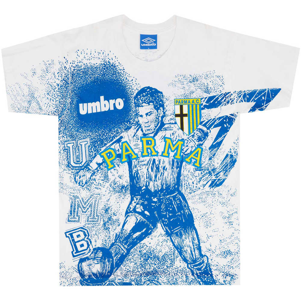 1993-95 Parma Zola Graphic T-Shirt *As New* L