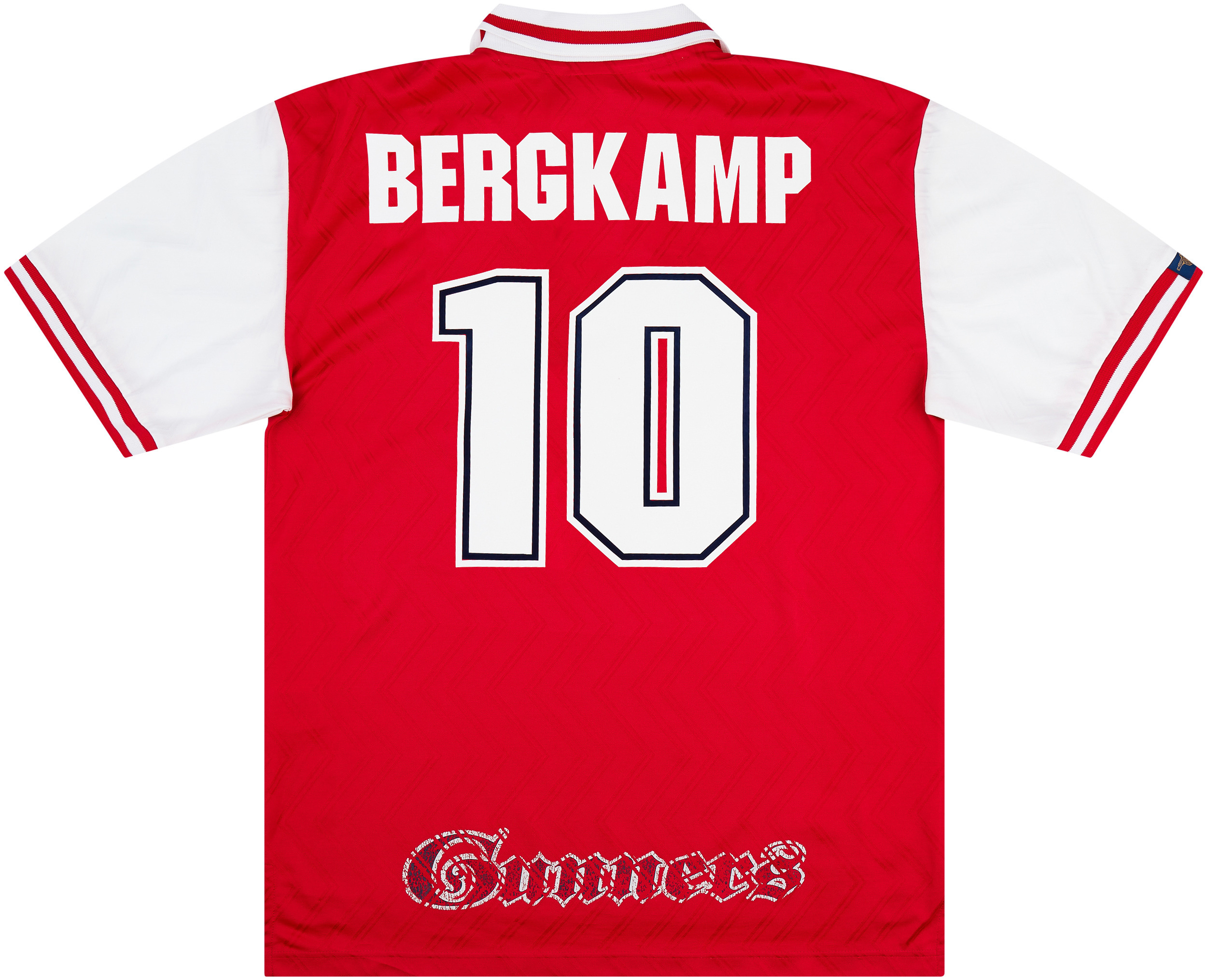 Arsenal Home football shirt 1996 - 1998. Sponsored by JVC