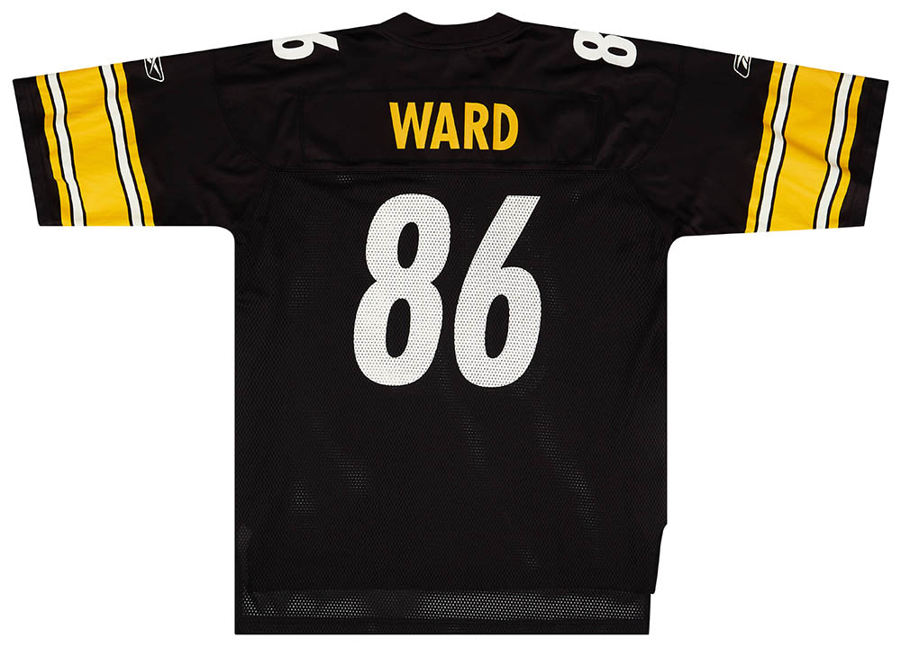 2005-06 Pittsburgh Steelers Ward #86 Reebok On Field Home Jersey (Very  Good) L