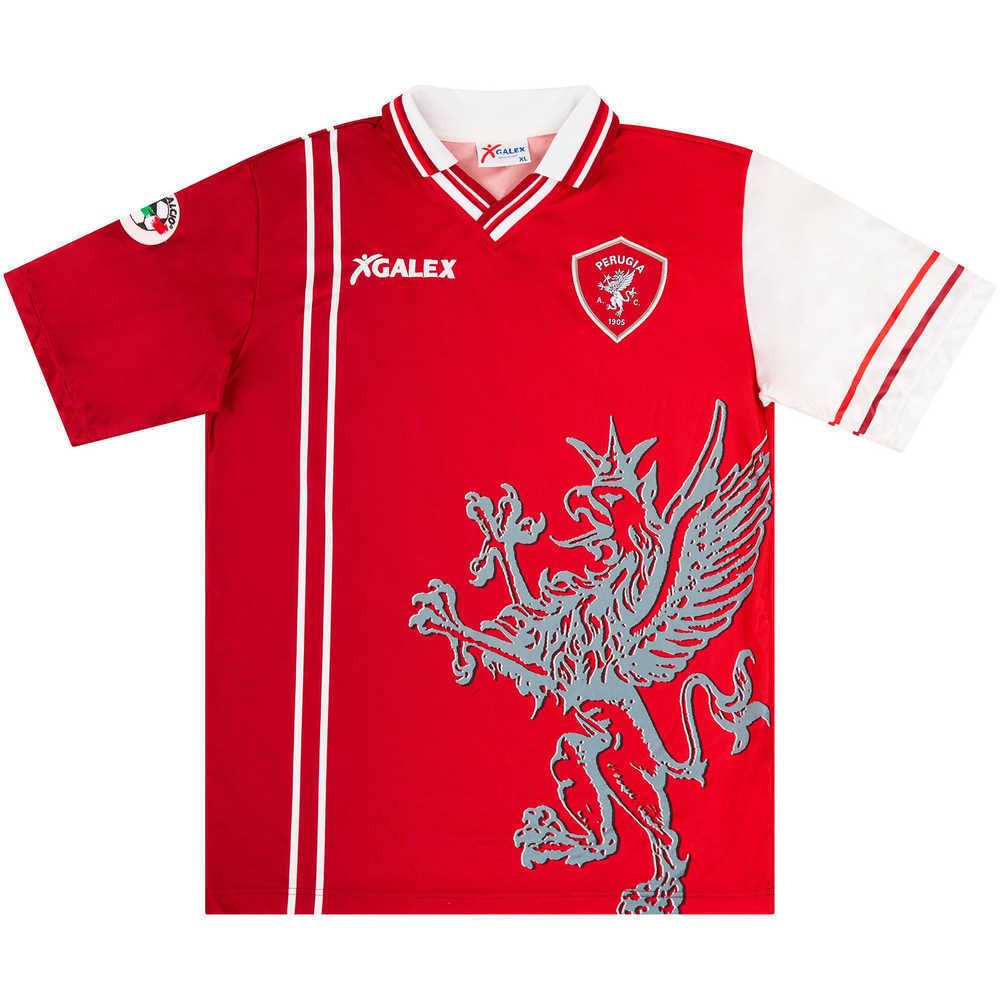 1998-99 Perugia Match Issue Home Shirt Tentoni #36 (v Roma)