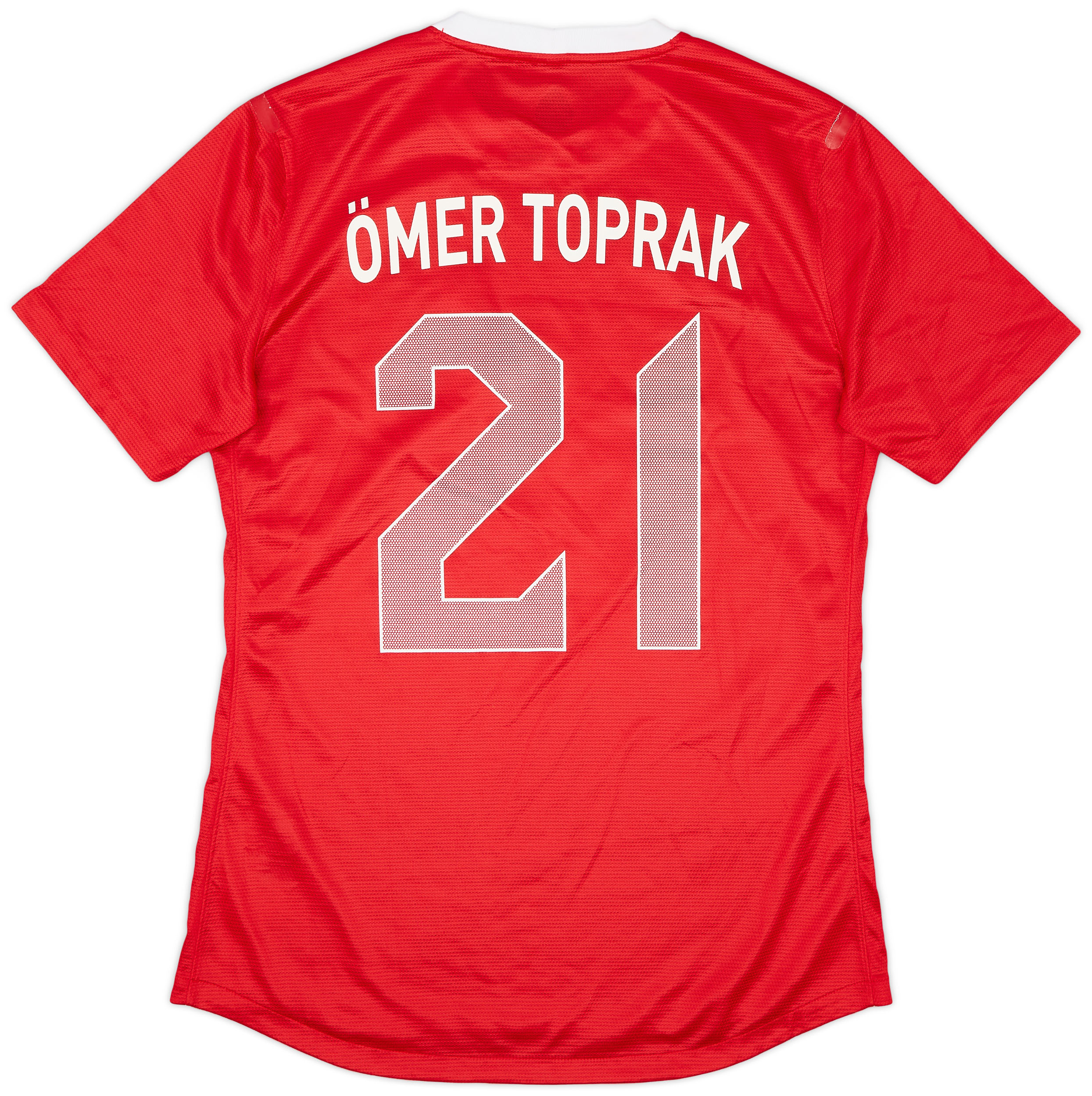 2012-14 Turkey Player Issue Home Shirt Omer Toprak #21 - 9/10 - ()