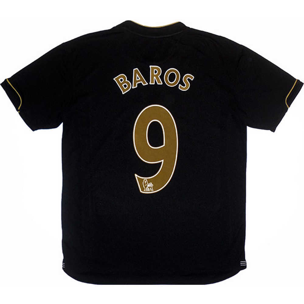 2007-08 Portsmouth Third Shirt Baros #9 (Excellent) XL