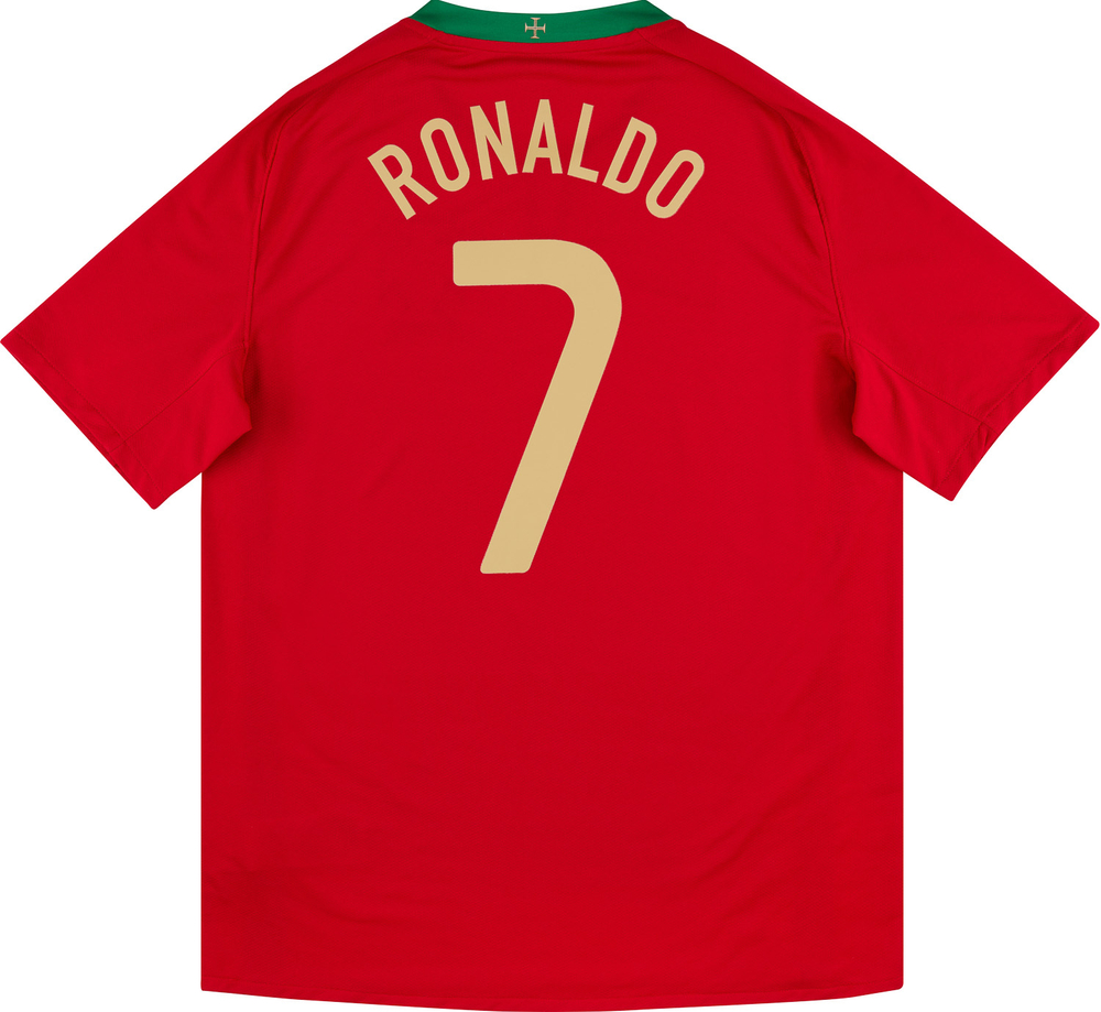2008-10 Portugal Home Shirt Ronaldo #7 (Excellent) M-Portugal Names & Numbers Legends Euro 2020 Premier League Legends Euro 2020 - Classic Euros New Products