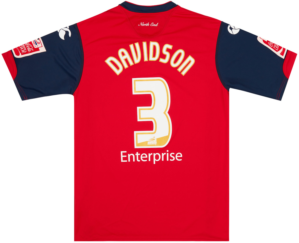 2009-10 Preston Match Issue Away Shirt Davidson #3-Preston North End Match Worn Shirts Match Issue