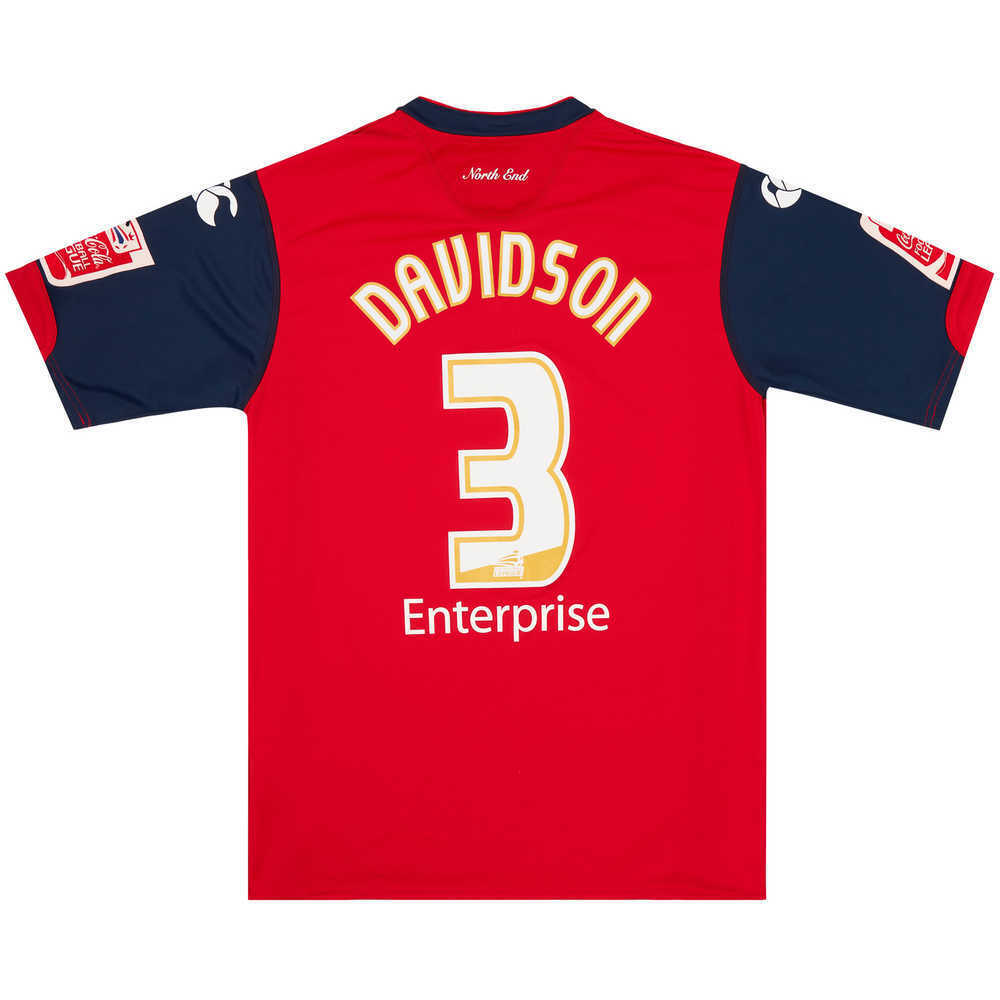 2009-10 Preston Match Issue Away Shirt Davidson #3