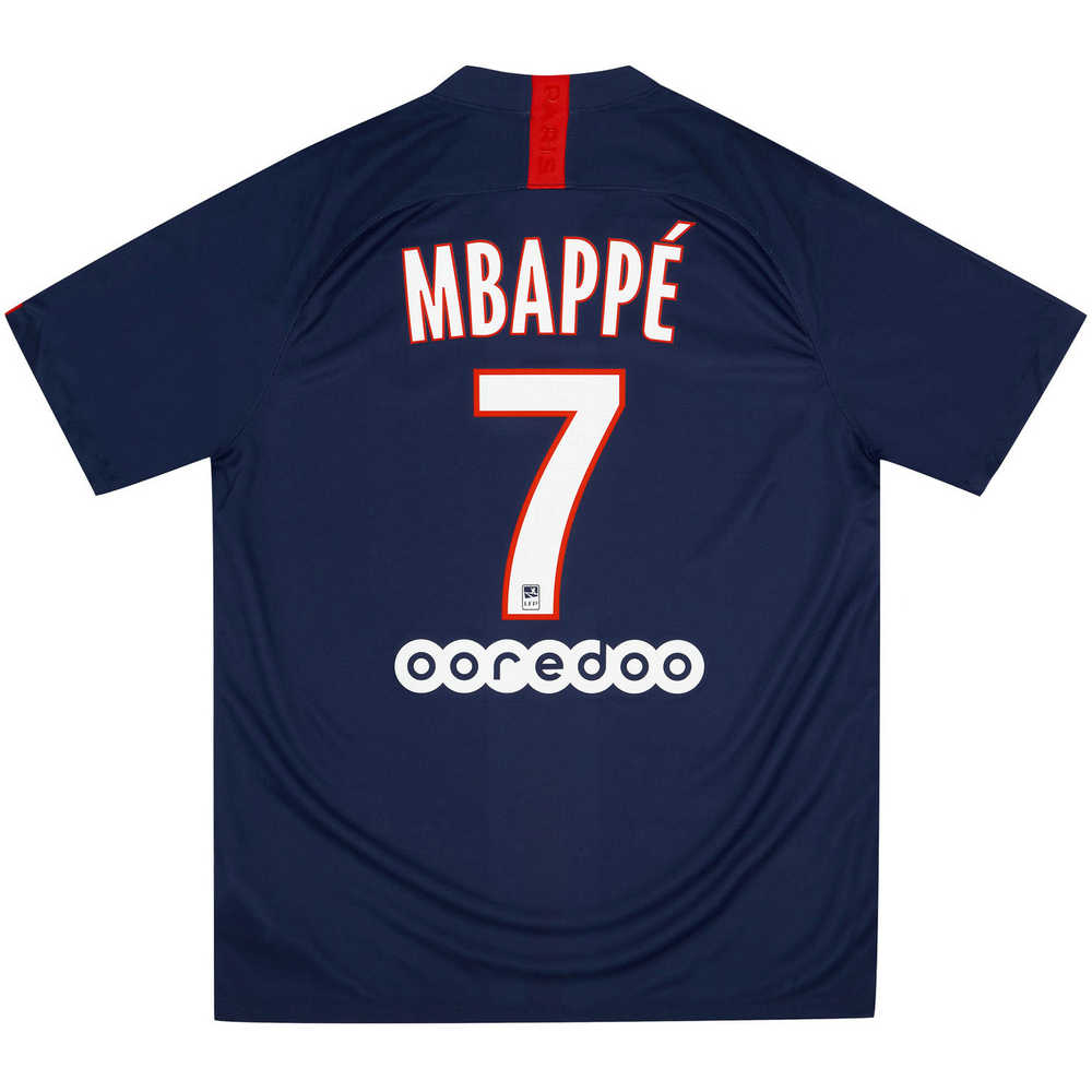 2019-20 Paris Saint-Germain Home Shirt Mbappé #7 (Excellent) L