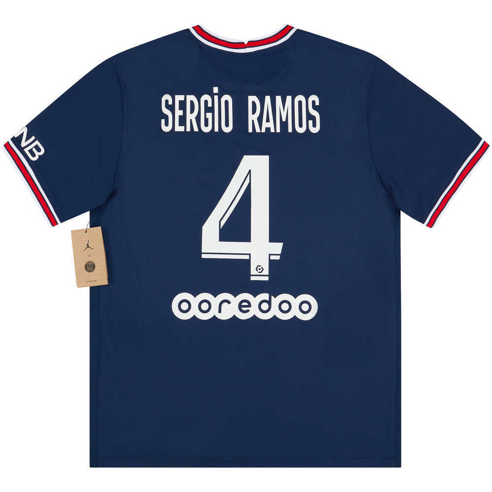 2021-22 Paris Saint-Germain Home Shirt Sergio Ramos #4 *w/Tags*