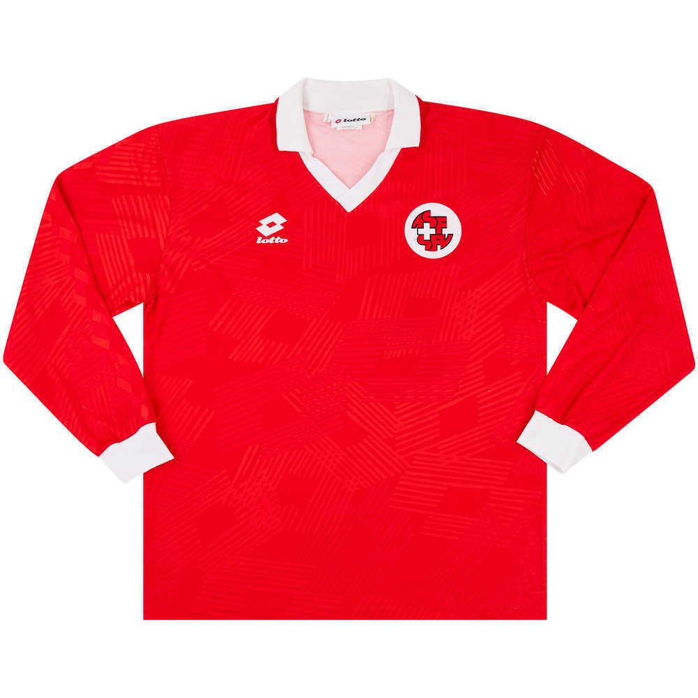 1994-96 Switzerland Home L/S Shirt #9 (Excellent) L