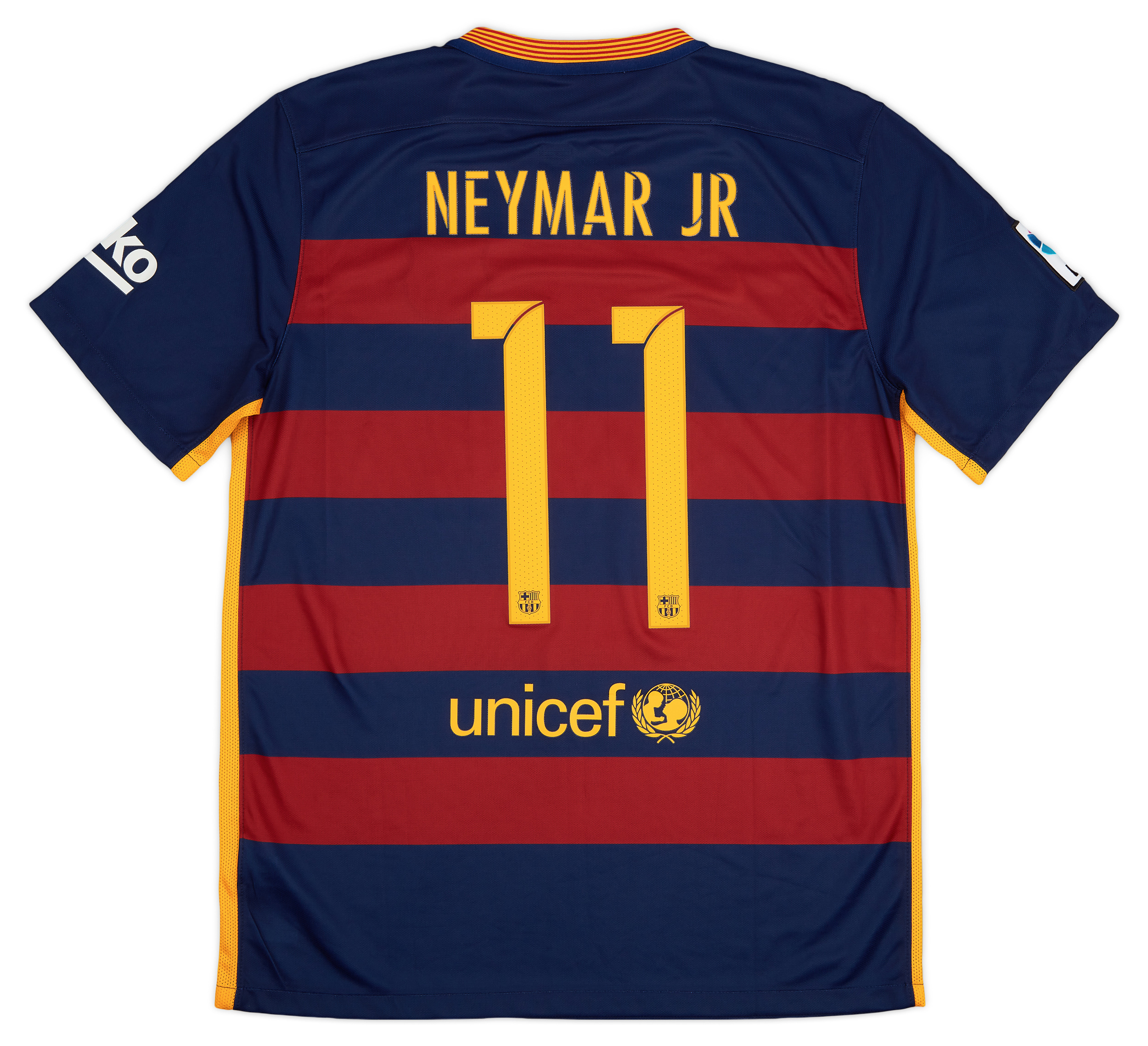 2015-16 Barcelona Home Shirt Neymar Jr #11 - Excellent 9/10 - (L)