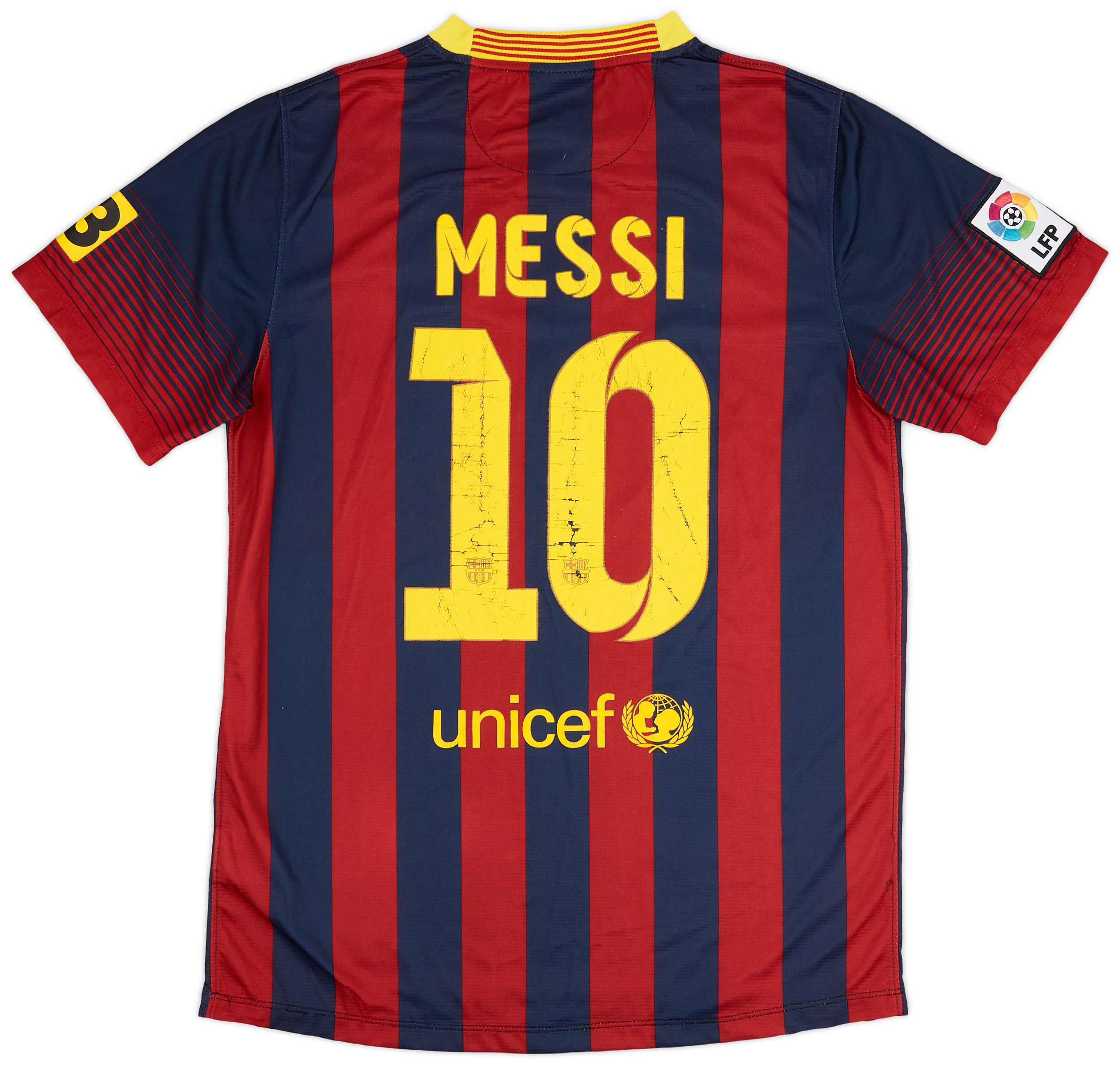 2013-14 Barcelona Home Shirt Messi #10 - Good 5 10 - (l)