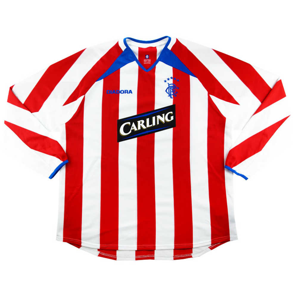 2003-04 Rangers Away L/S Shirt (Excellent) L
