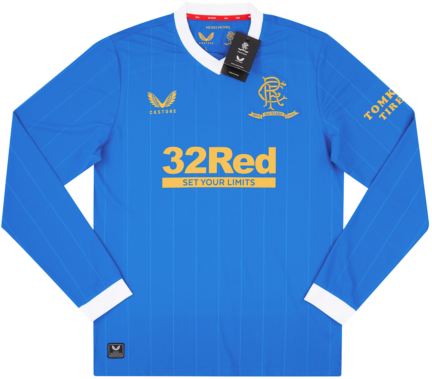 2021-22 Rangers Player Issue Pro '150 Years Anniversary' Home L/S Shirt