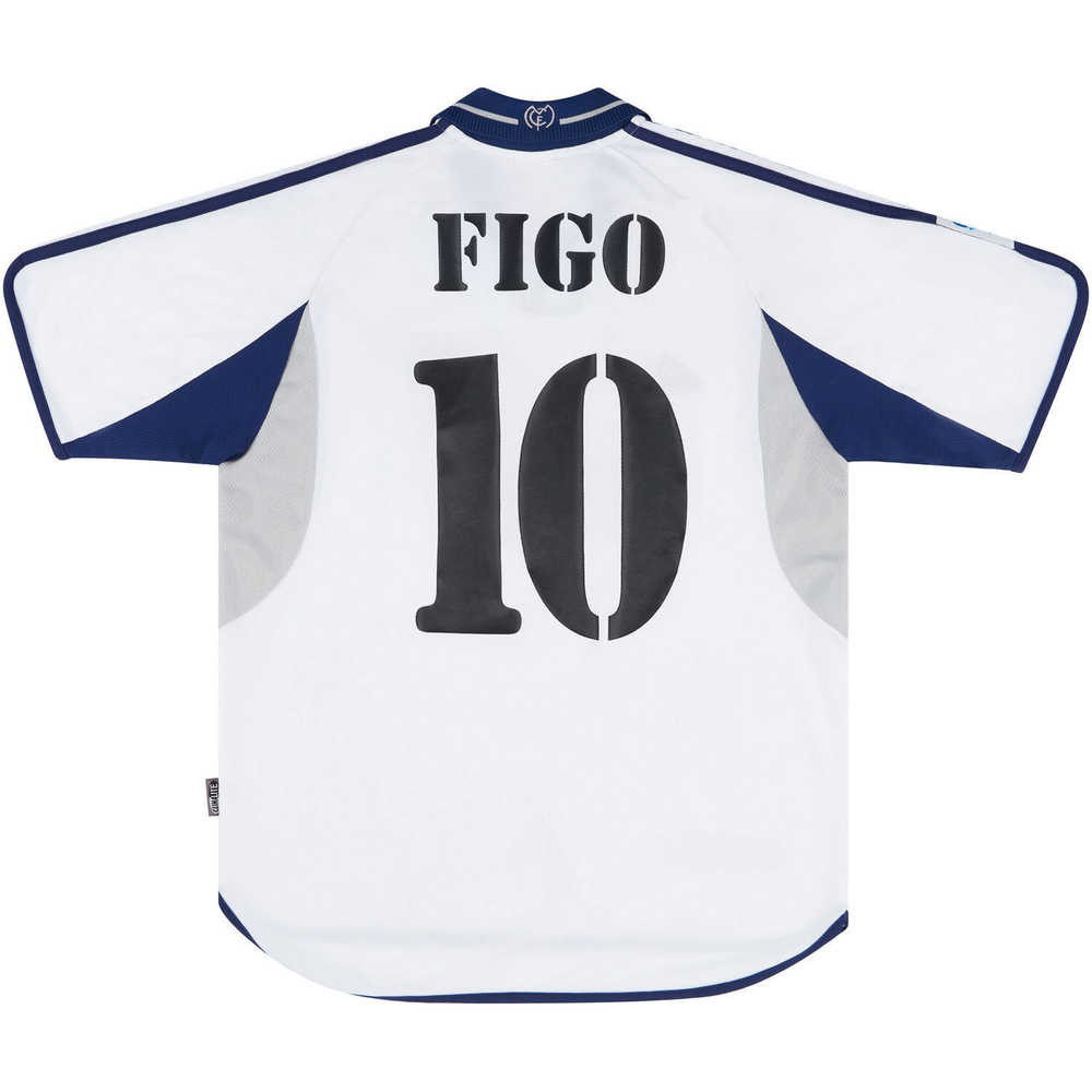 2000-01 Real Madrid Home Shirt Figo #10 (Very Good) S