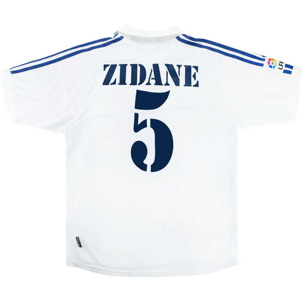2001 Real Madrid Home Shirt Zidane #5 (Very Good) M
