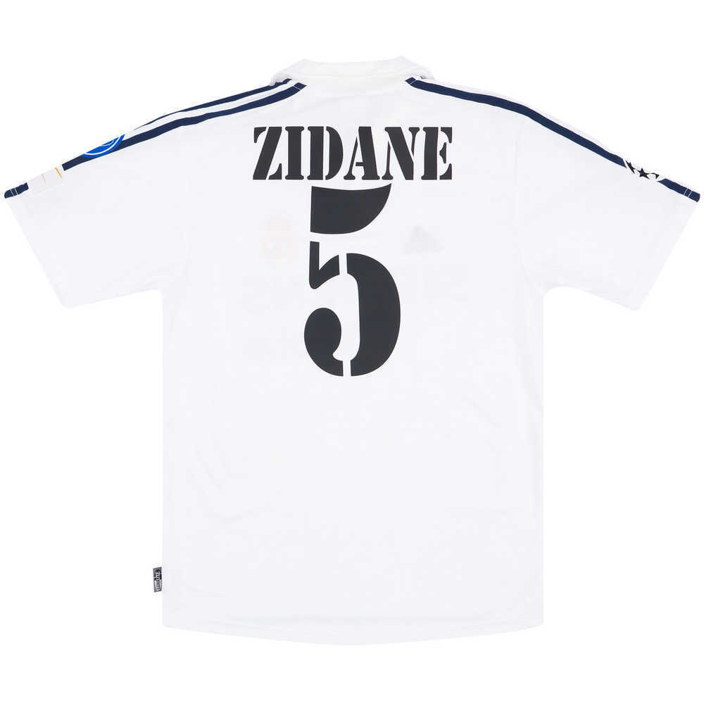 2002-03 Real Madrid CL Centenary Home Shirt Zidane #5 (Very Good) M