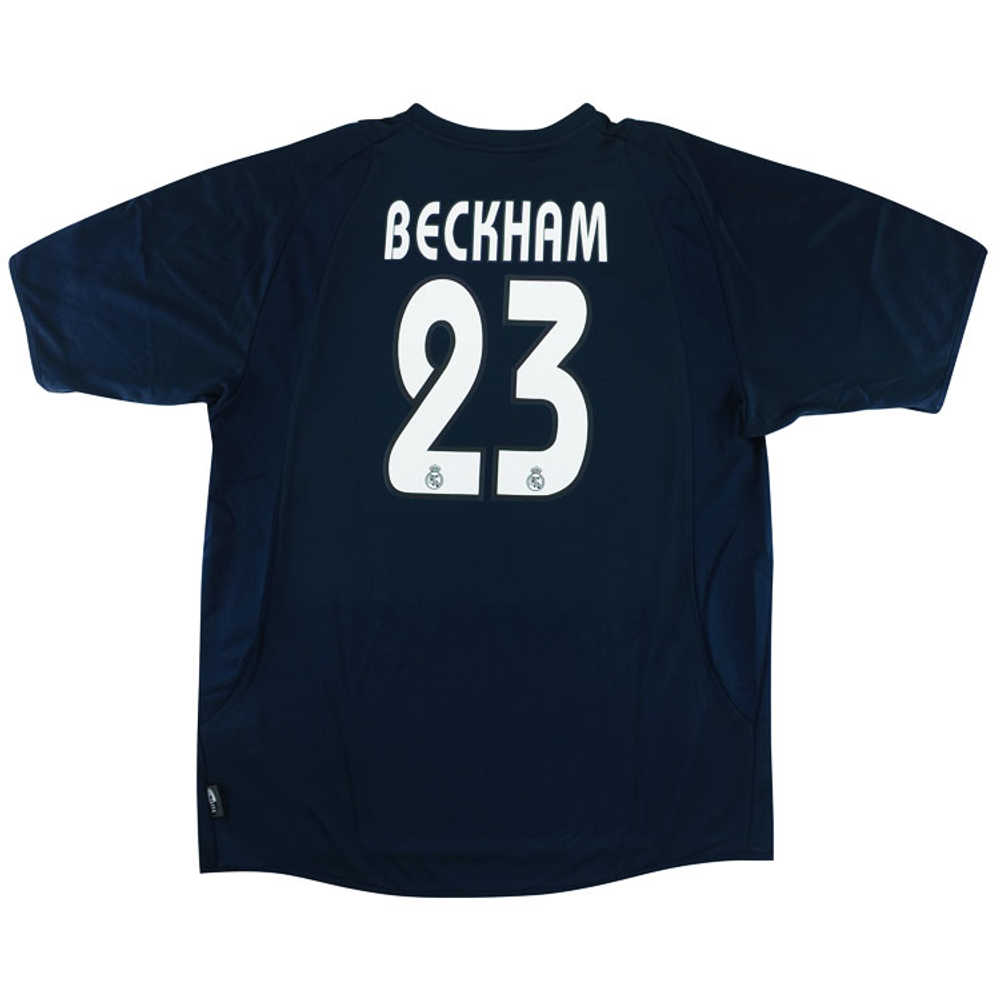 2003-04 Real Madrid Away Shirt Beckham #23 (Excellent) L