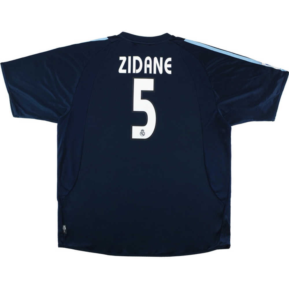 2003-04 Real Madrid Away Shirt Zidane #5 (Excellent) XL