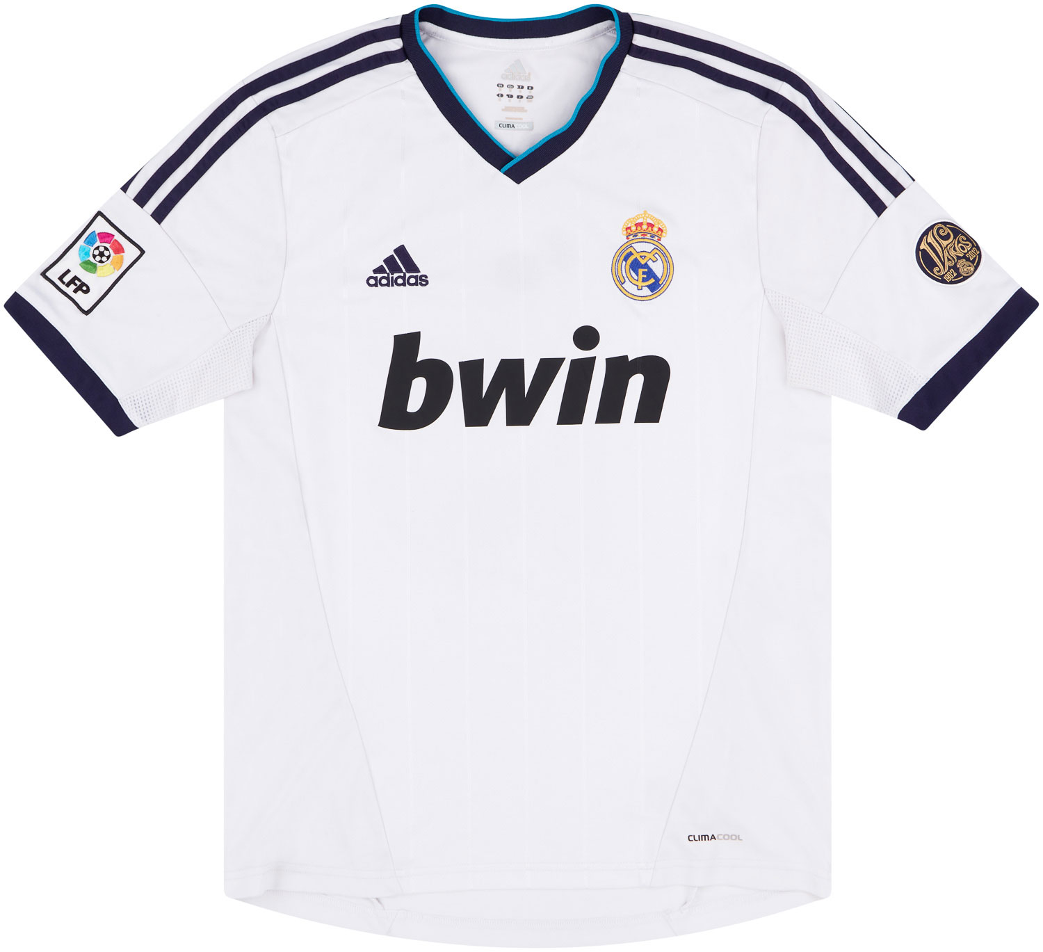 Real Madrid Visitante Camiseta de Fútbol 2009 - 2010. Sponsored by Bwin