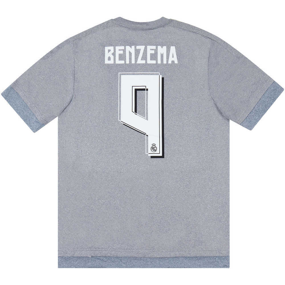 2015-16 Real Madrid Away Shirt Benzema #9 *w/Tags* M
