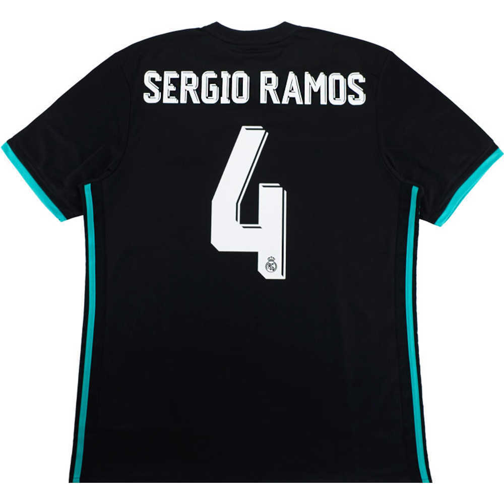 2017-18 Real Madrid Away Shirt Sergio Ramos #4 (Very Good) L