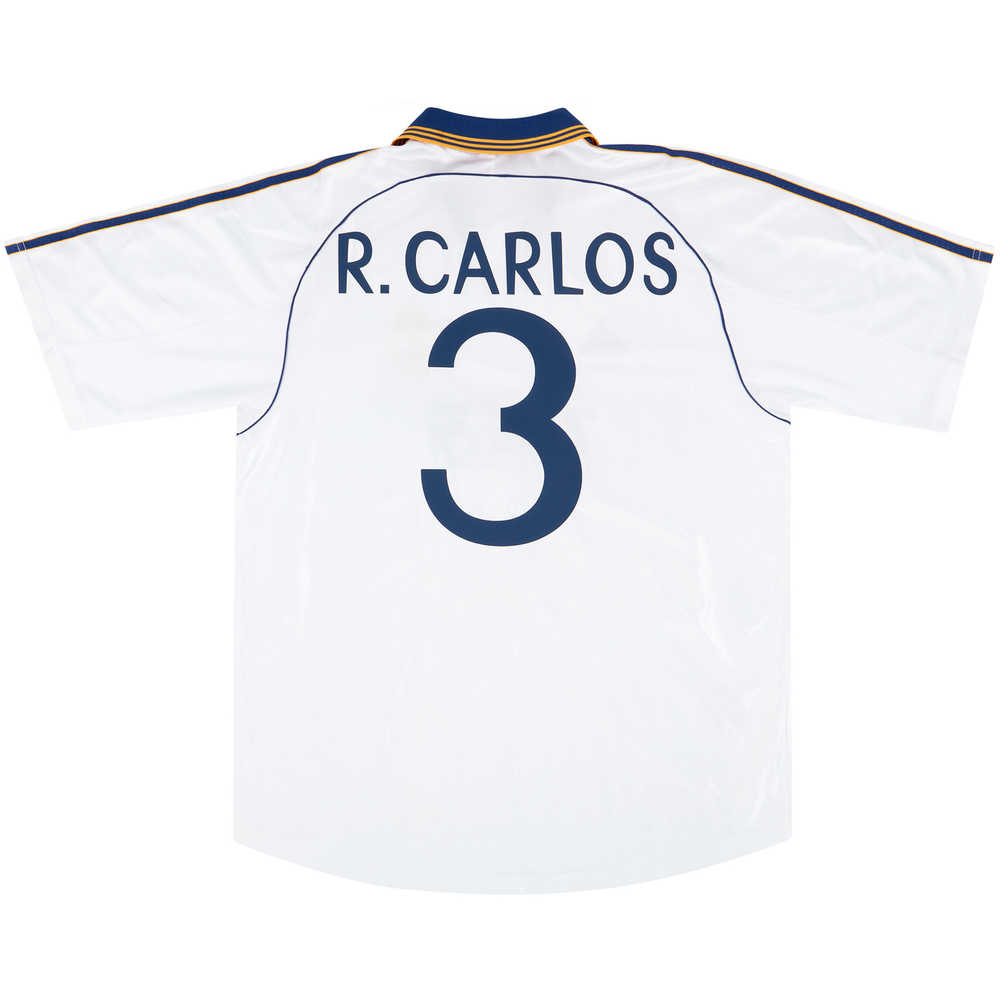 1998-00 Real Madrid Home Shirt R.Carlos #3 (Excellent) XL