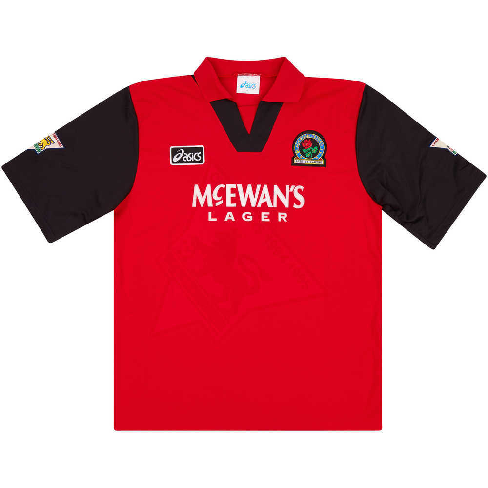 1995-96 Blackburn Match Issue Away Shirt Gallacher #8