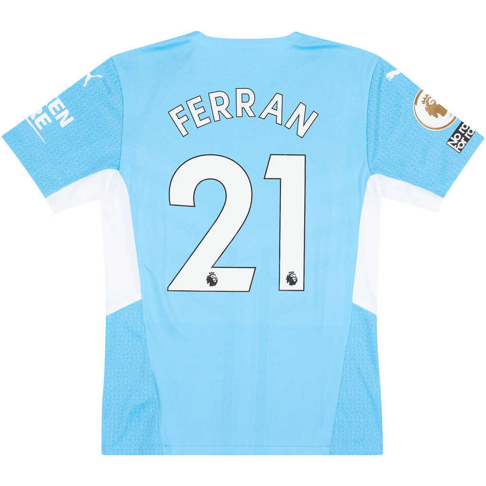 2021-22 Manchester City Player Issue Home Shirt Ferran #21 *As New* M