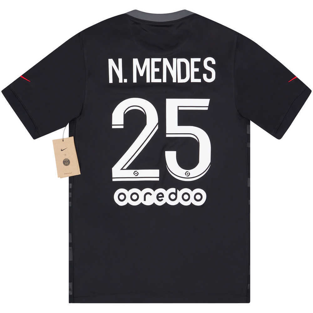 2021-22 Paris Saint-Germain Third Shirt N.Mendes #25 *w/Tags* S