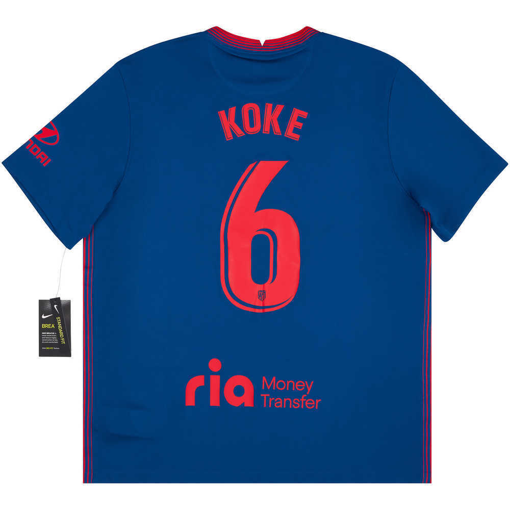 2020-21 Atletico Madrid Away Shirt Koke #6 *w/Tags* XL