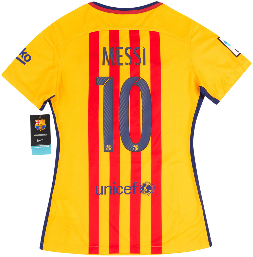 2015-16 Barcelona Away Shirt Messi #10 *w/Tags* Women's (S)