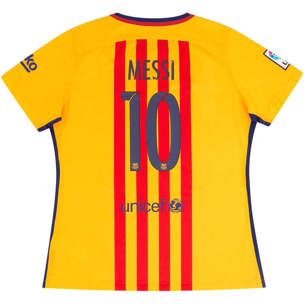 2015-16 Barcelona Away Shirt Messi #10 *As New* Women's (XL)