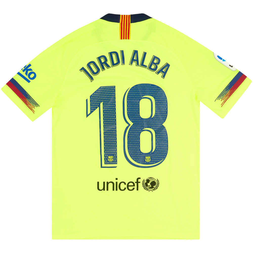 2018-19 Barcelona Player Issue Away Shirt Jordi Alba #18 *As New* M