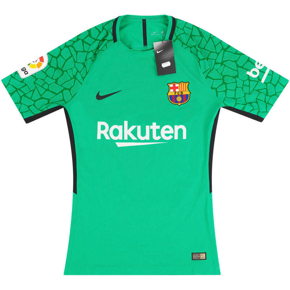 2017-18 Barcelona Player Issue 'Authentic' GK S/S Shirt (Excellent) M