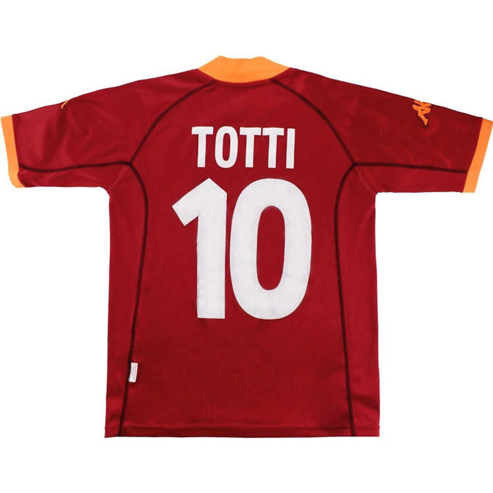 2001-02 Roma Home Shirt Totti #10 (Very Good) L
