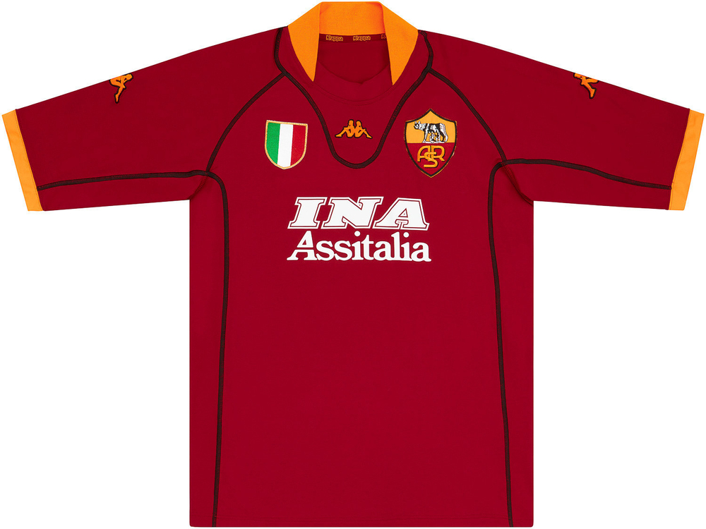2001-02 Roma Home Shirt Totti #10 (Very Good) L