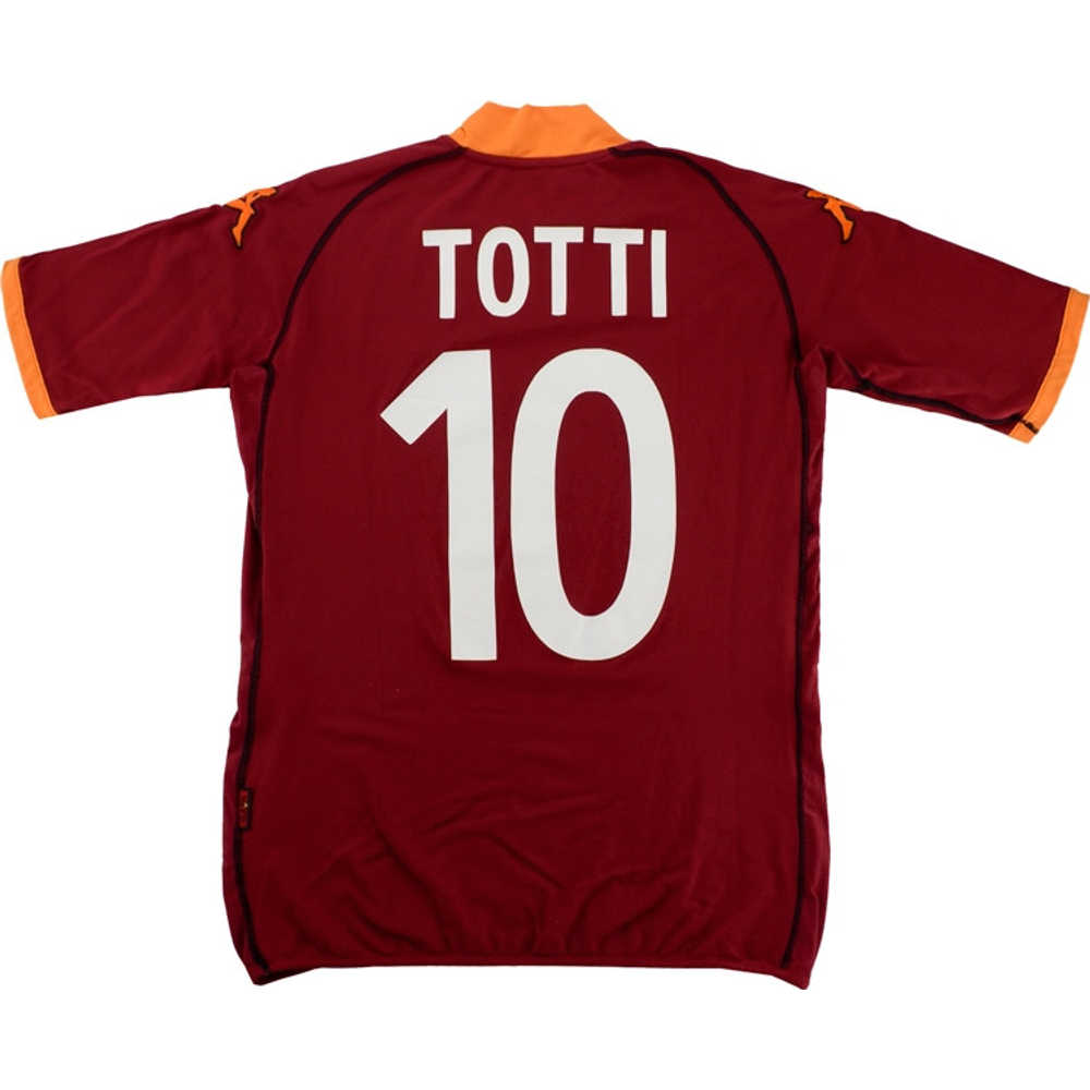 2002-03 Roma Home Shirt Totti #10 (Excellent) L