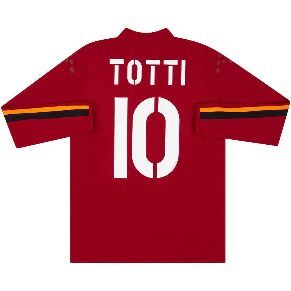 2003-04 Roma Home L/S Shirt Totti #10 (Excellent) S