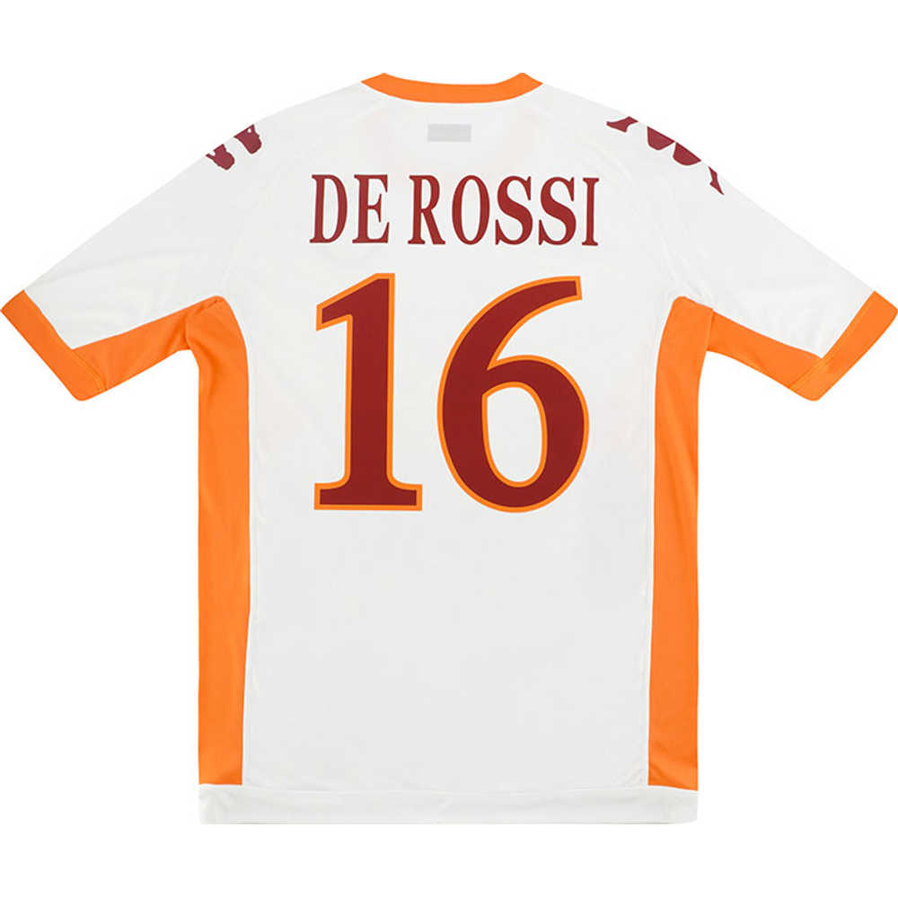 2010-11 Roma Away Shirt De Rossi #16 (Very Good) S