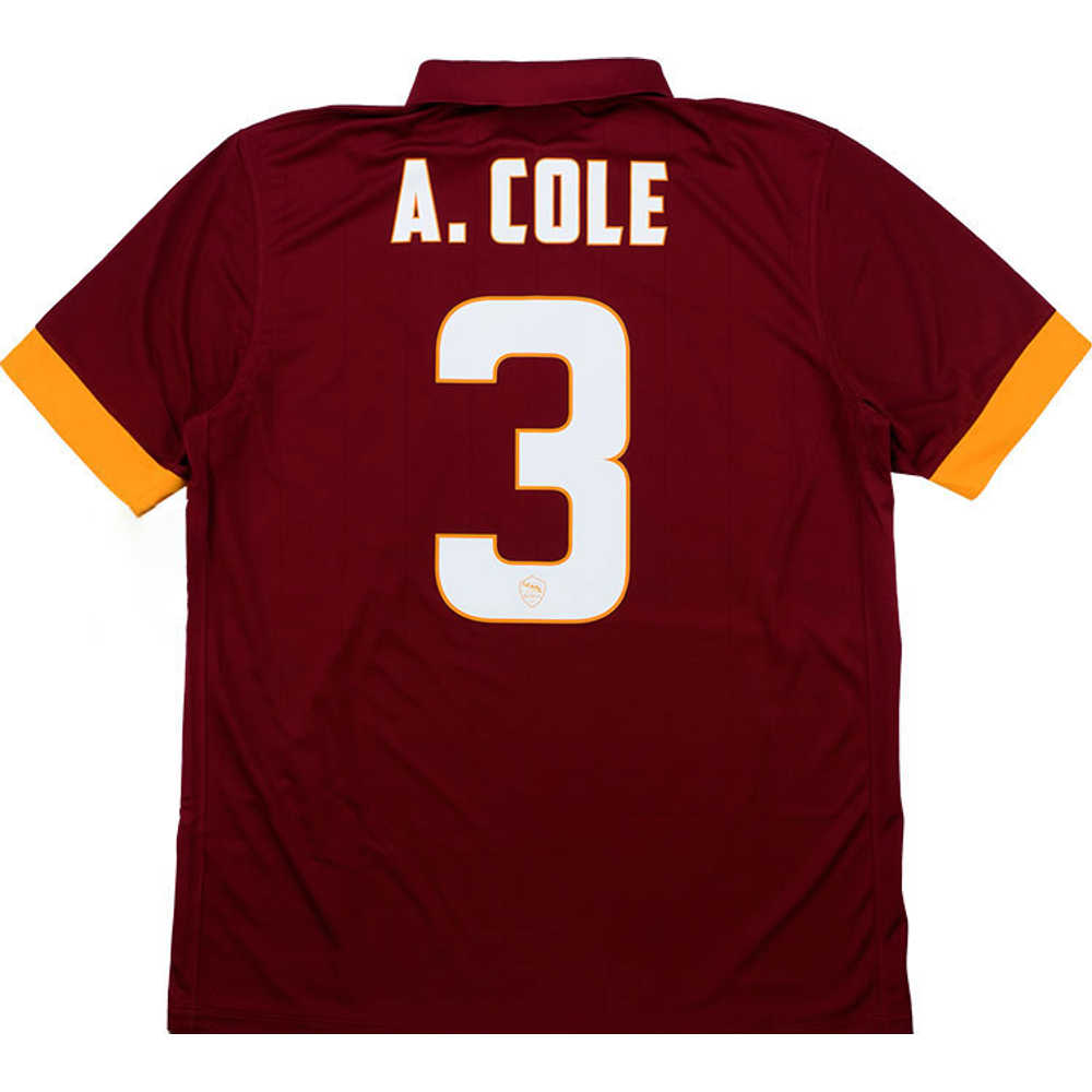 2014-15 Roma Home Shirt A.Cole #3 (Excellent) S