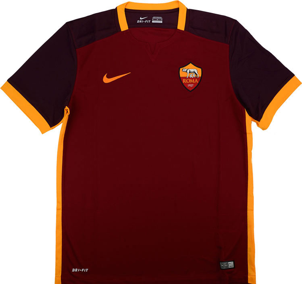 2015-16 Roma Home Shirt Totti #10 (Very Good) S