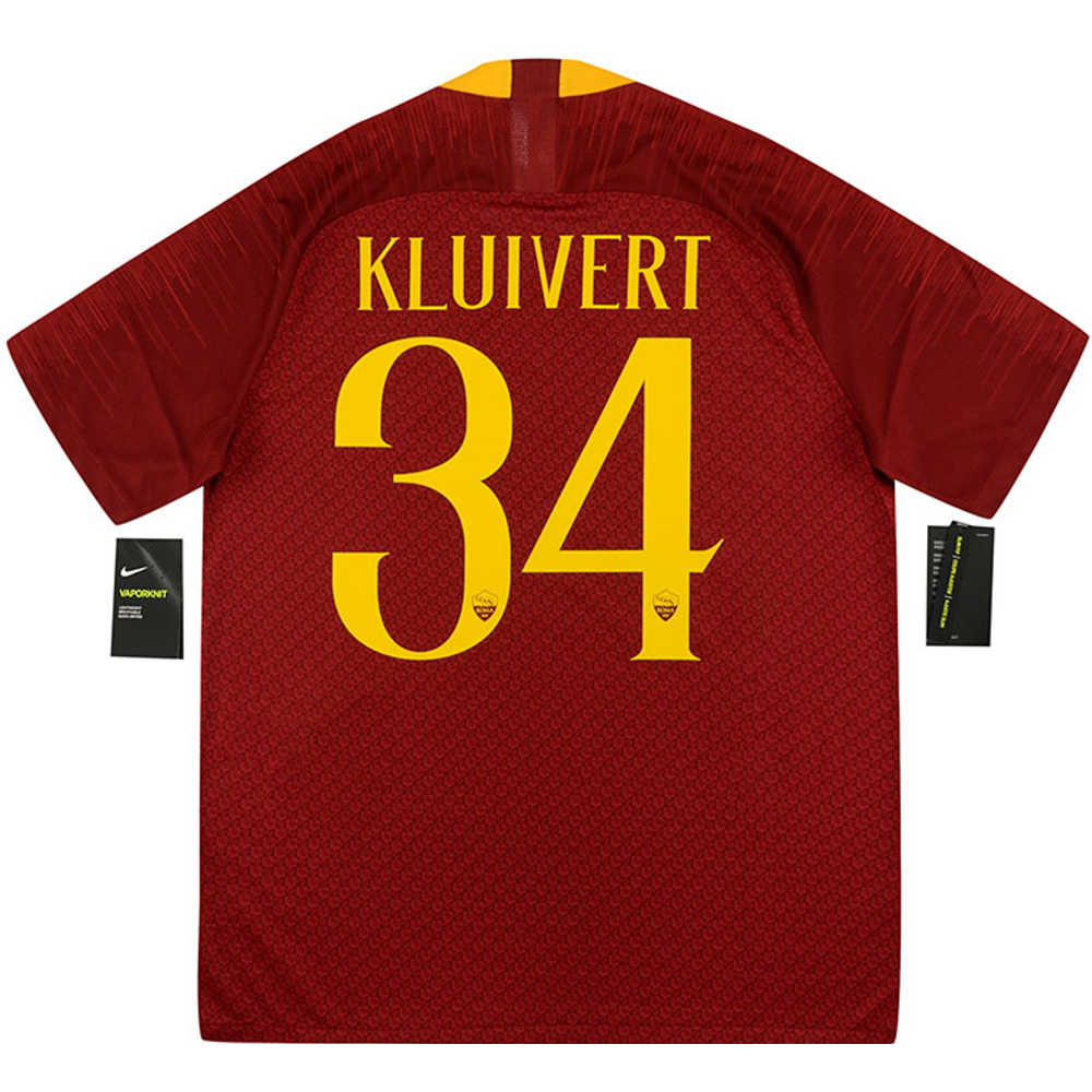 2018-19 Roma Player Issue Authentic Home Shirt Kluivert #34 *w/Tags*